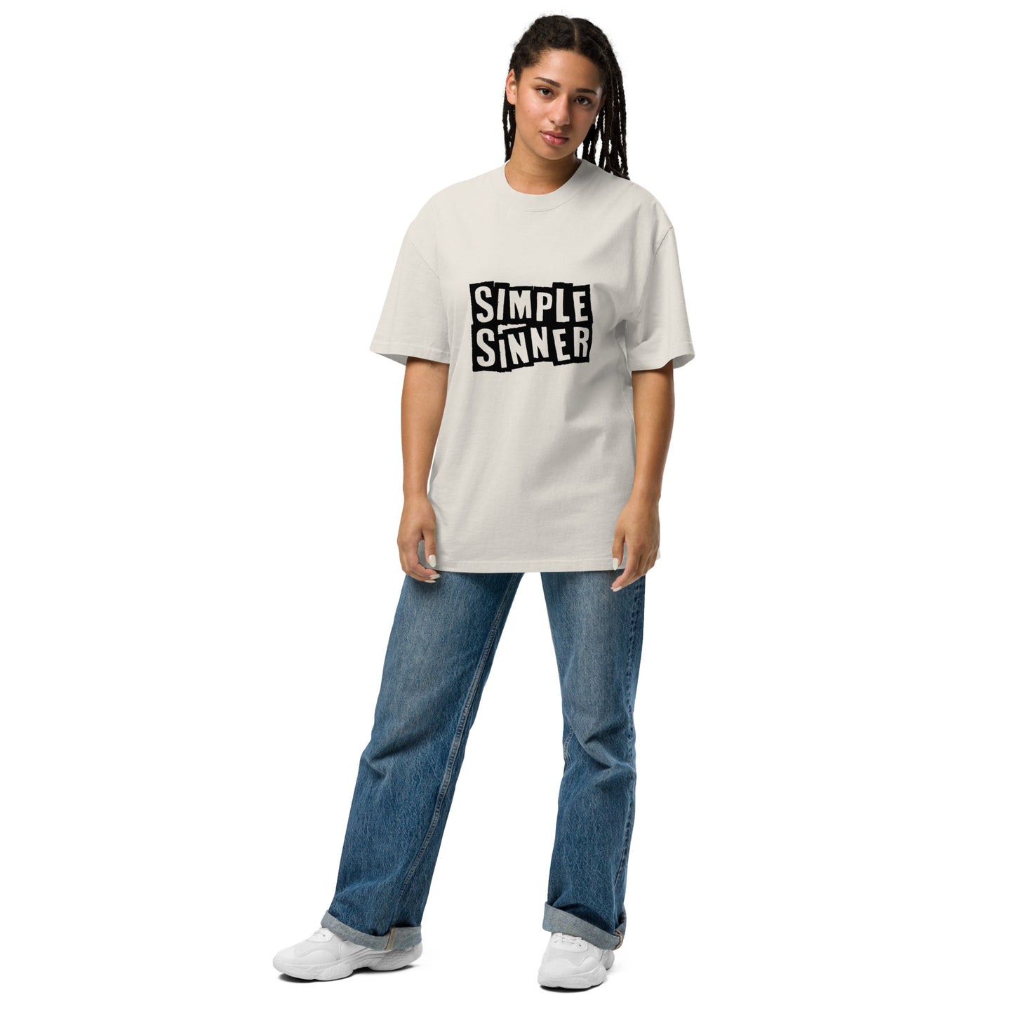 Simple Sinner Oversized faded t-shirt