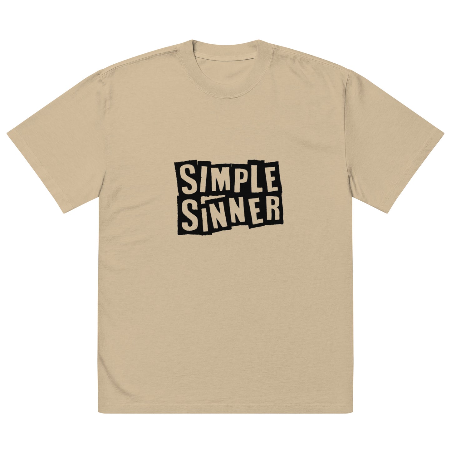 Simple Sinner Oversized faded t-shirt