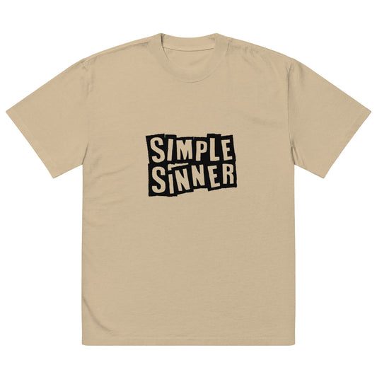 Simple Sinner Oversized faded t-shirt